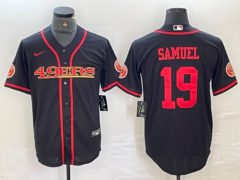 Men San Francisco 49ers #19 Samuel Black 2024 Nike Vapor Untouchable Co branded NFL Jersey style 1->arizona diamondback->MLB Jersey